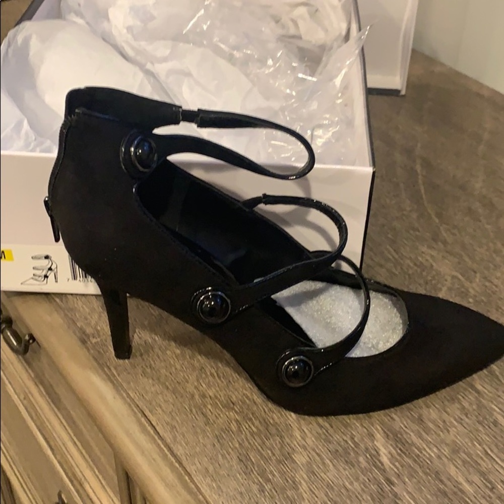 Nine West 3 1/2” Black Suede Heels